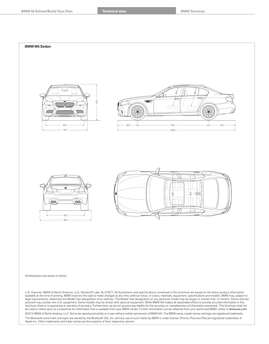 2015 BMW M5 Brochure Page 46